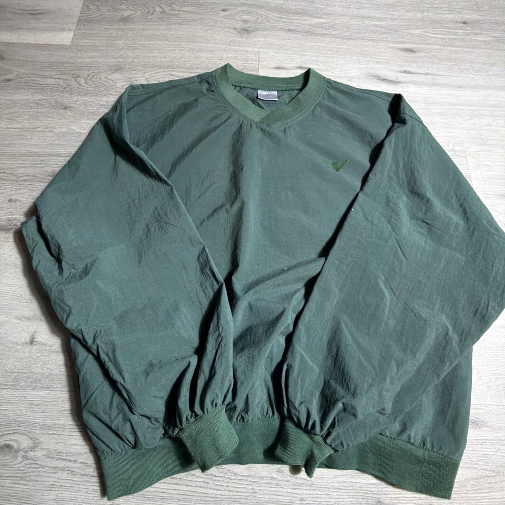 Vintage Munsingwear USA Nylon Pullover‎ Windbreaker XL Green